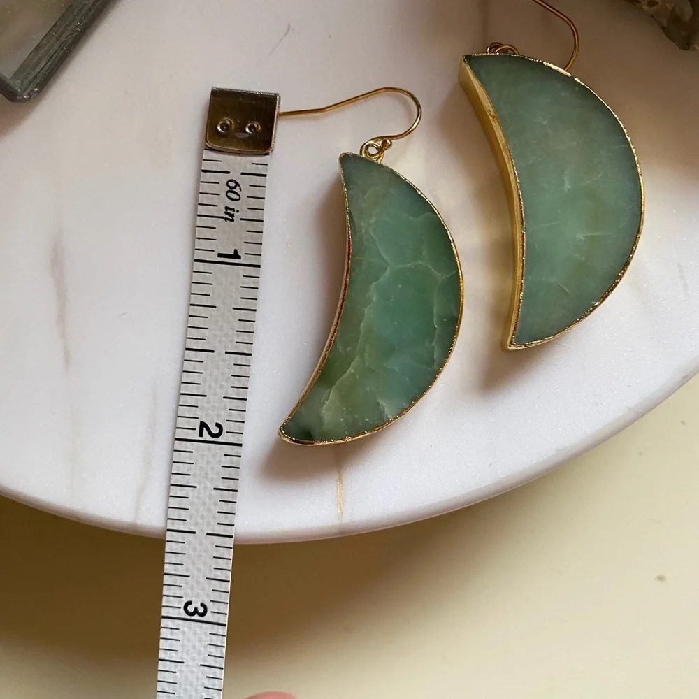 Moon earrings-handmade and one of a kind - Picture 3 of 3